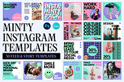 Minty Social Media Templates, a Social Media Template by MindMuse (Thumbnail 1 of 9)