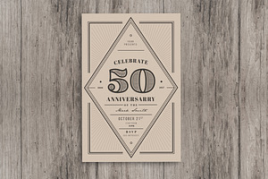 Vintage Anniversary Invitation