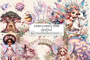 PINK FAIRY ENCHANTED FOREST CLIPART, a Person Illustration by Daring Digies (Thumbnail 1 of 9)