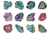 Gold Foil Agate Clipart, an Illustration by Designworld (Thumbnail 4 of 5)