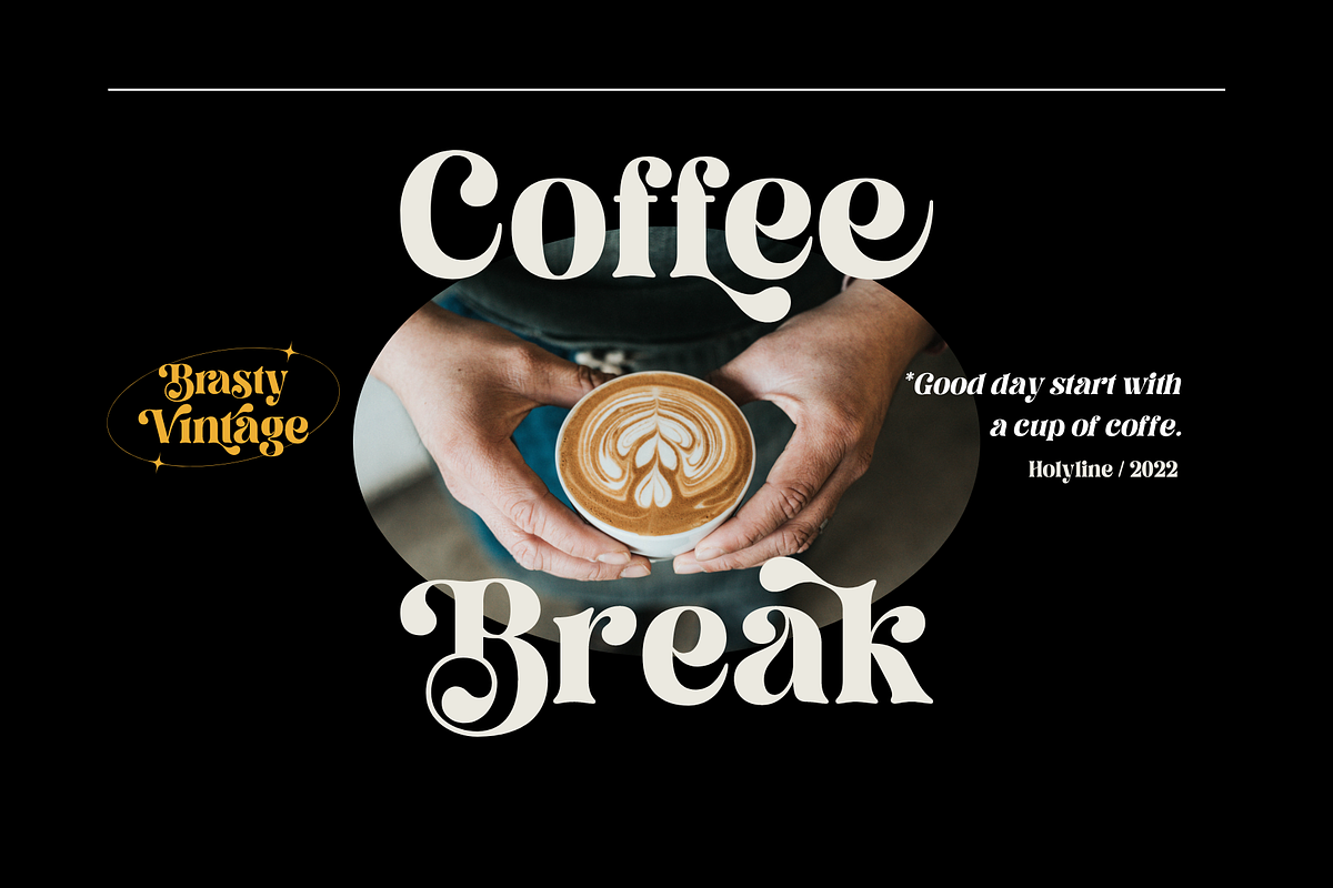 Brasty Vintage - Retro Serif Font, a Serif Font by Holyline Design (Photo 6 of 16)