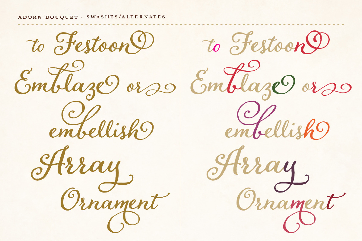 Adorn Collection, a Sans Serif Font by Laura Worthington (Photo 20 of 62)