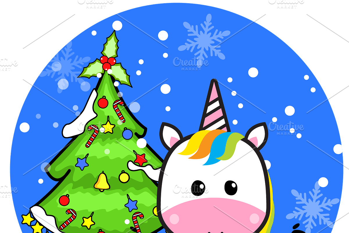 Cartoon Unicorns PNG and Vectors, an Illustration by The Toon Company (Photo 2 of 5)