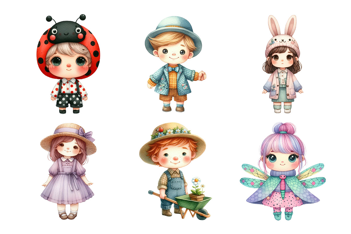 Quirky Cute Little Kids Clipart, an Illustration by Daily.Designs (Photo 3 of 5)