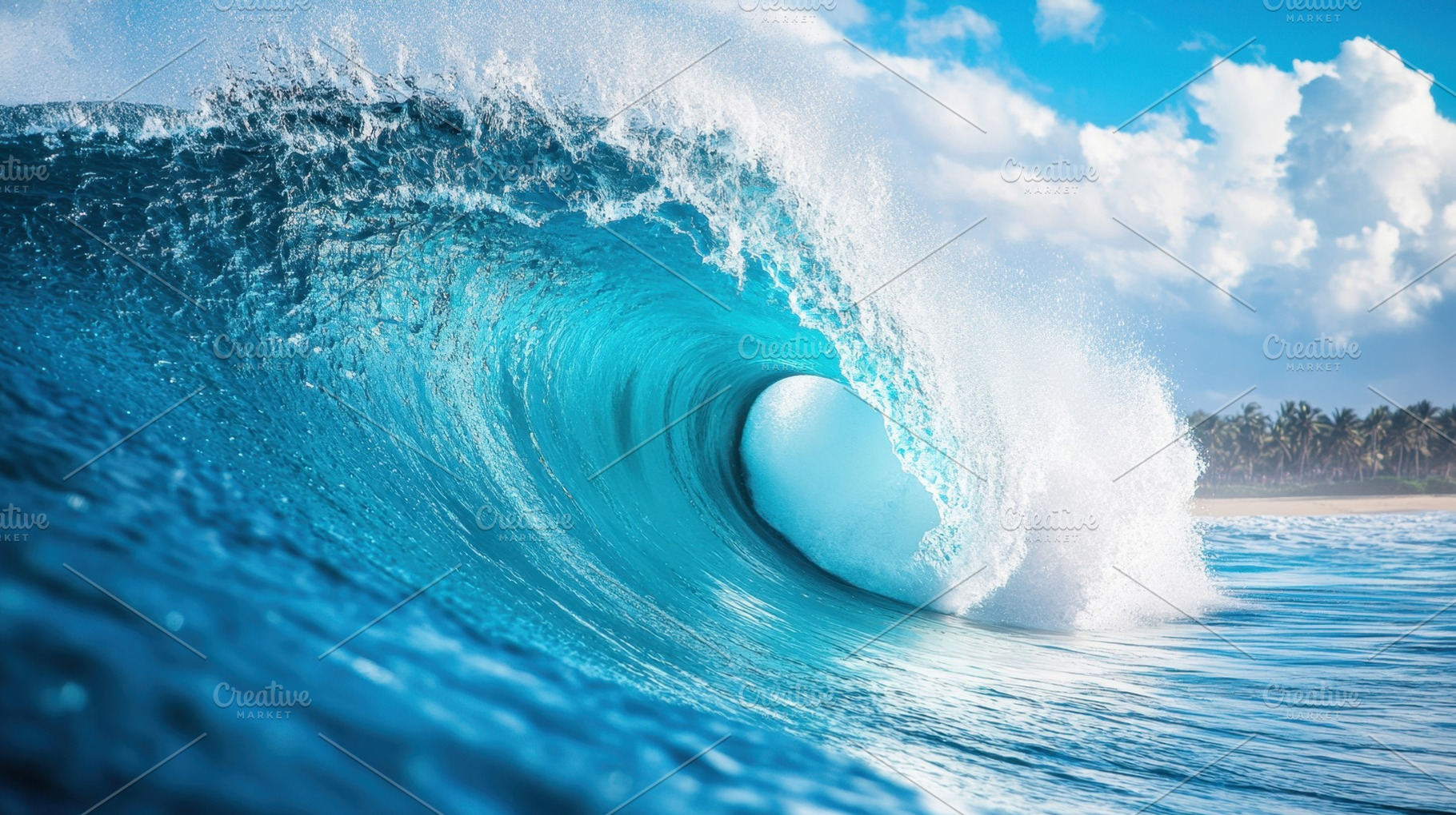 Tropical waves on the shore, a Photo by Beautiful things