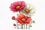 Spring Daisy Flower Clipart Png, an Illustration by Craft Nest (Thumbnail 11 of 11)