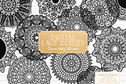 Black Lace Doily Clipart & Vectors, an Illustration by Amanda Ilkov (Thumbnail 1 of 4)