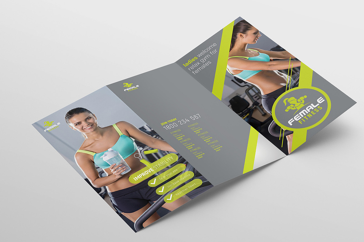 Female Fitness Templates Pack, a Brochure Template by BrandPacks (Photo 12 of 12)
