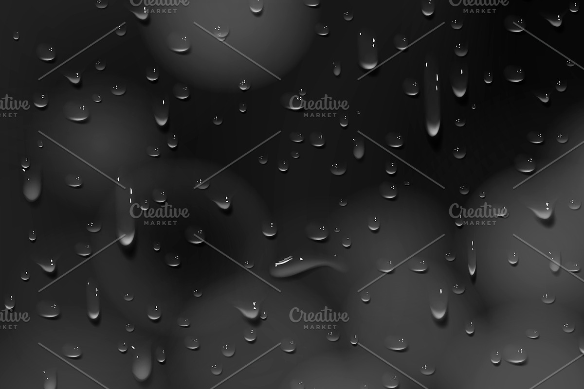 Realistic water drops / rain, an Object Illustration by George Rod (Photo 3 of 3)