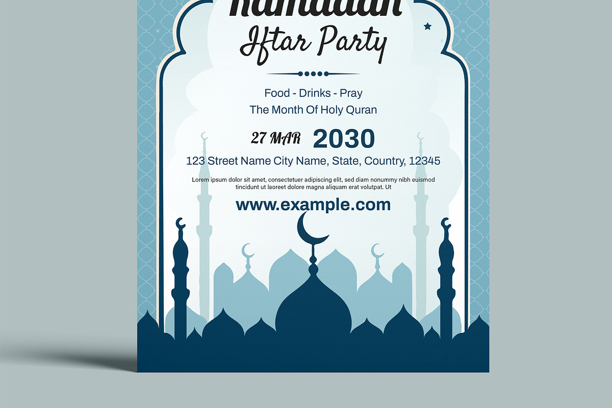 Ramadan Iftar Party Flyer Template, a Flyer Template by MightyDesign (Photo 5 of 8)