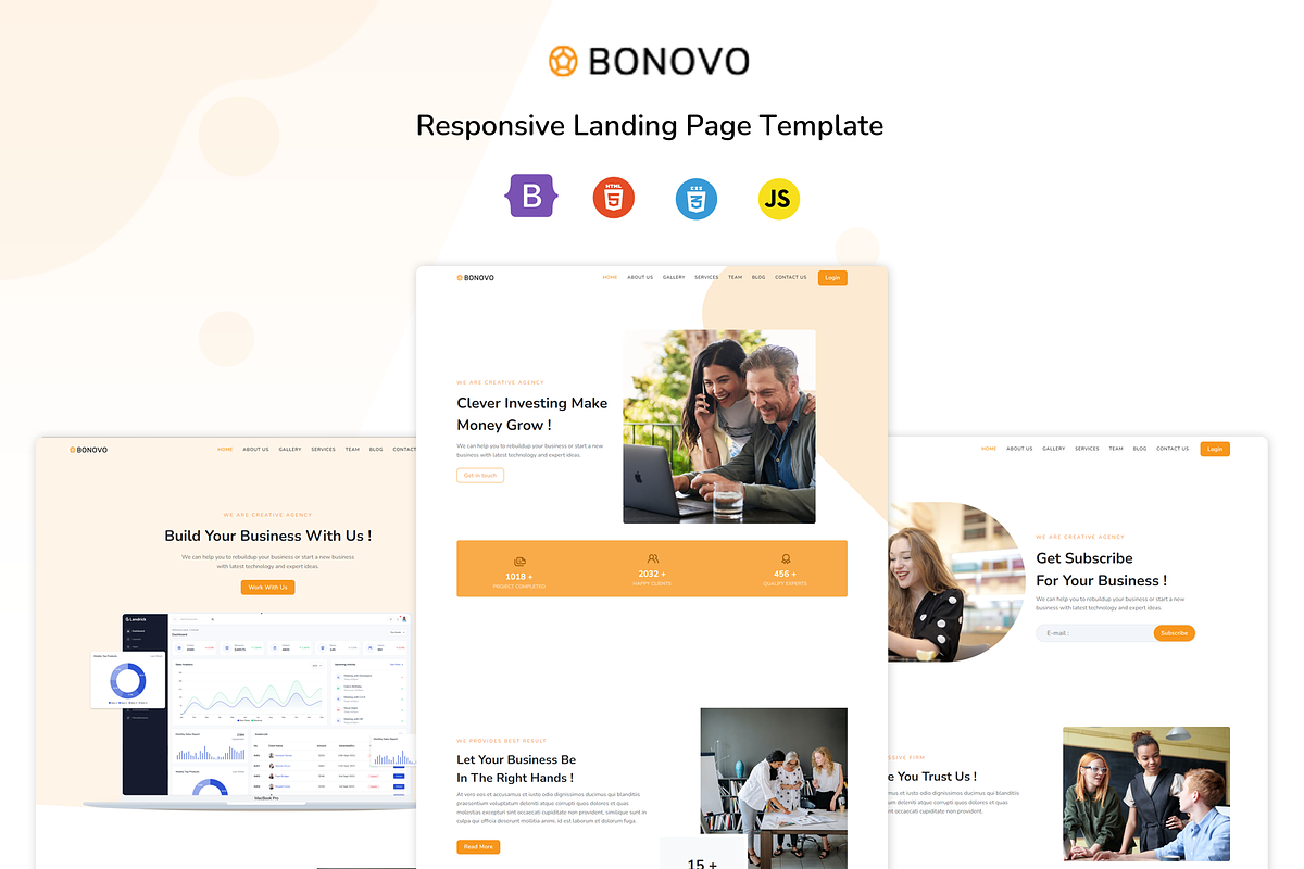 Bonovo - Responsive Landing Template, a Bootstrap Template by shreethemes (Photo 1 of 4)