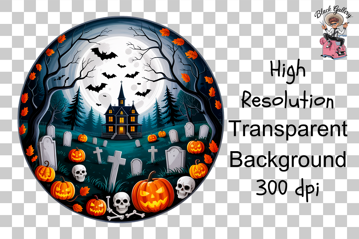 Spooky Halloween Night PNG Bundle, a Graphic by Clipart Bloom (Photo 10 of 11)
