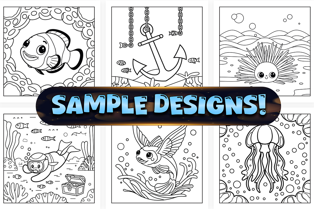 Bold Easy Under the Ocean Coloring, an Animal Illustration by Craftsbeefy (Photo 2 of 4)