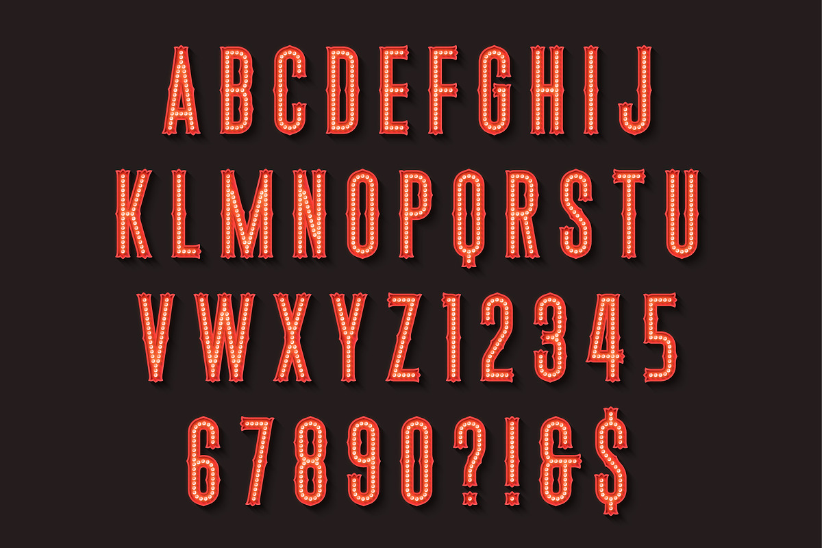 Retro marquee show alphabet, an Object Graphic by RevelStockart (Photo 4 of 10)