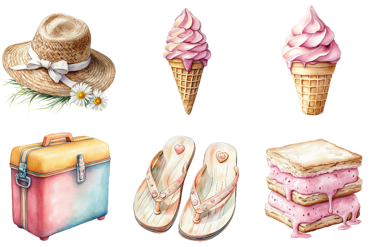 Creamy Summer Clipart, an Illustration by DreamArtGraphic (Photo 4 of 4)