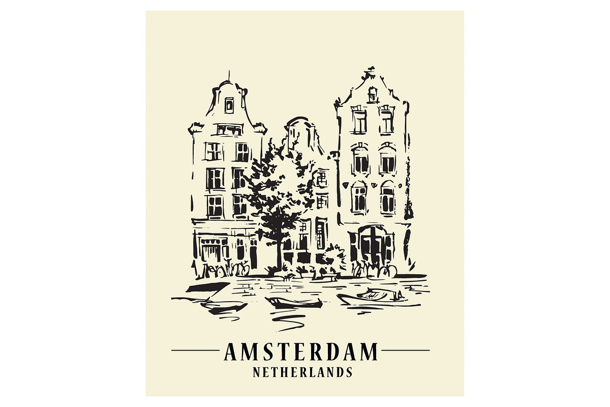 Amsterdam Hand Drawn Sketches, an Illustration by Penndpaper (Photo 5 of 16)