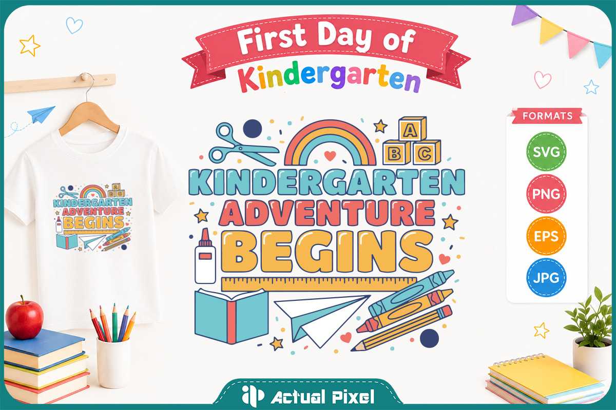 First Day of Kindergarten Bundle, an Education Illustration by Actual Pixel (Photo 5 of 14)