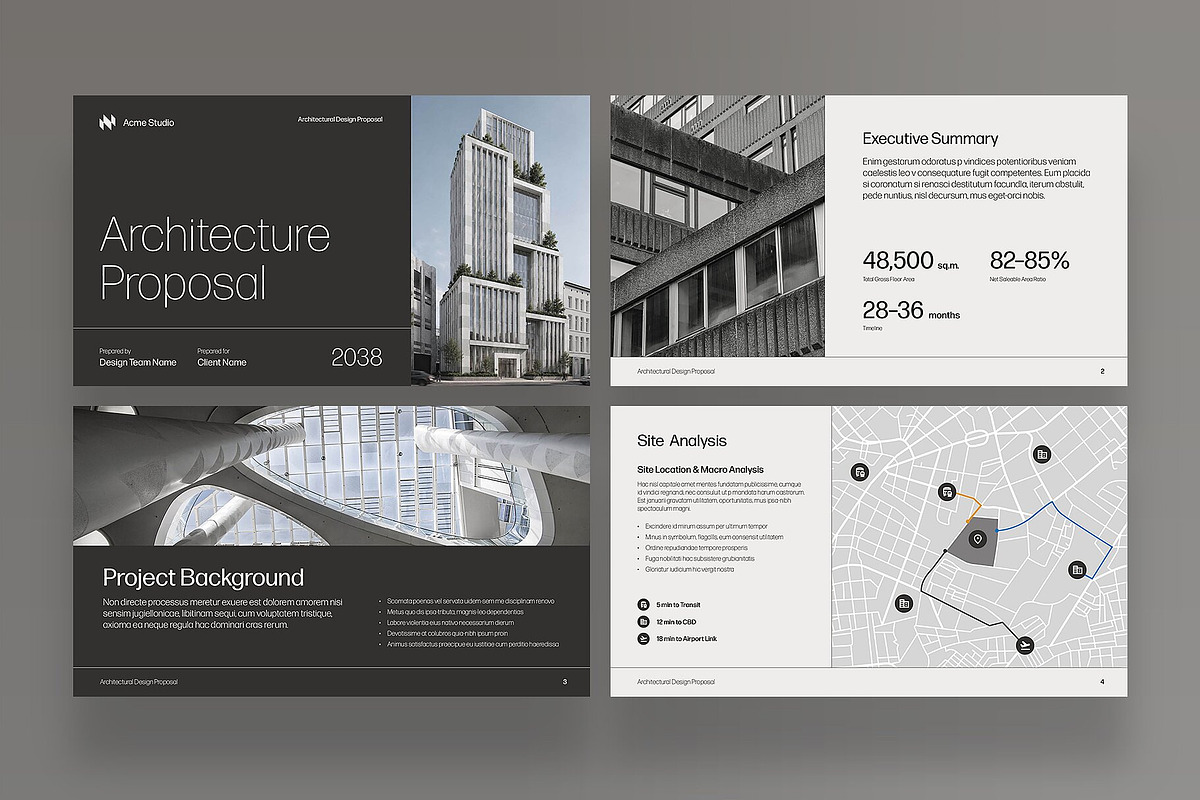 Architecture Presentation Template, a Presentation Template by BrandPacks (Photo 2 of 7)