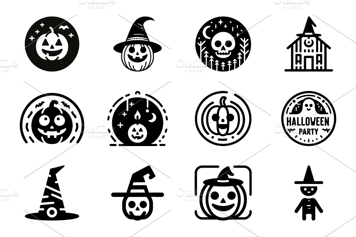 Spooky Halloween Icon Pack, an Icon by Vectorium Studio