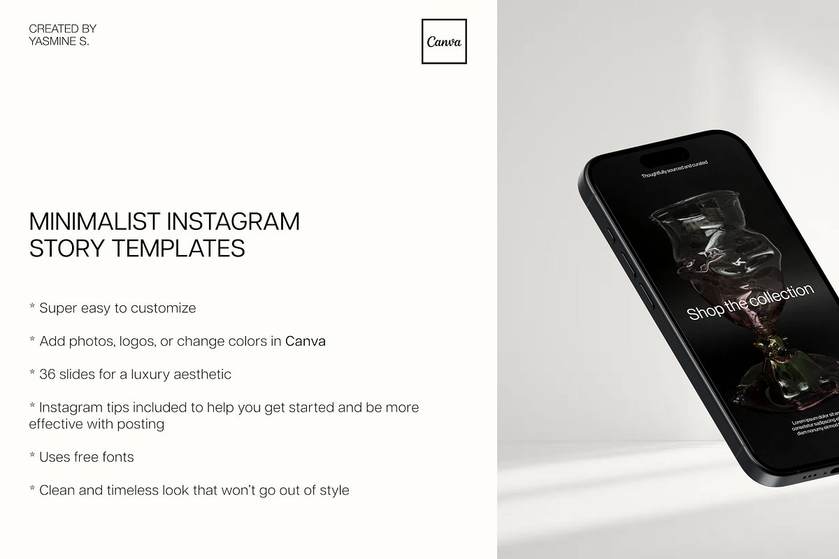 Luxury Aesthetic Instagram Stories, a Social Media Template by Yasmine S. (Photo 2 of 5)
