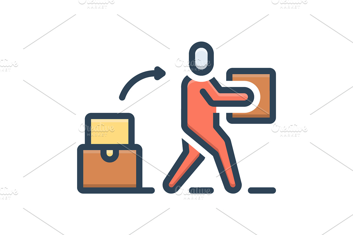 Move parcel color icon, a Duotone Icon by Creative priyanka