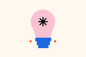 Idea Flashbulb flat illustration