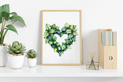 Watercolor Christmas Hearts Clipart, an Illustration by Canvas Craft (Thumbnail 5 of 8)