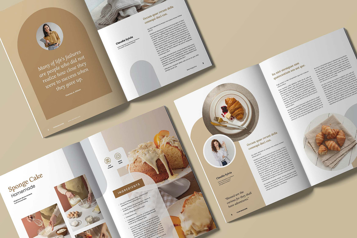 Cake Homemade Magazine Template