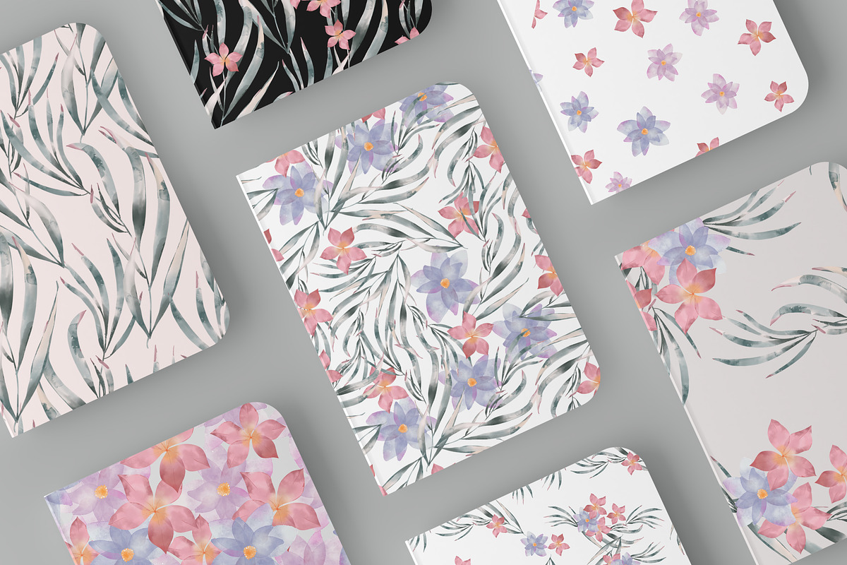 Floral and Leaves Pattern, a Pattern Graphic by Madebyia (Photo 4 of 8)