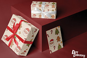 Kawaii Christmas Wrapping Paper, an Illustration by Dori Debreceni draws (Thumbnail 4 of 6)