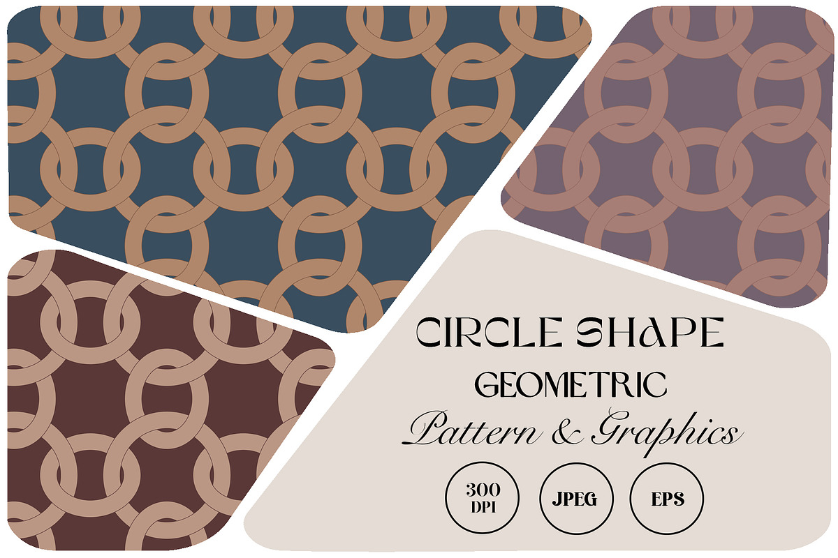 Circle Shape Geometric Pattern, a Pattern Graphic by StudioGlouna (Photo 1 of 7)