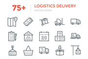 75+ Logistics Delivery Vector Icons, an Outline Icon by Vectors Market (Thumbnail 1 of 2)