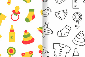 Pattern With Baby Things