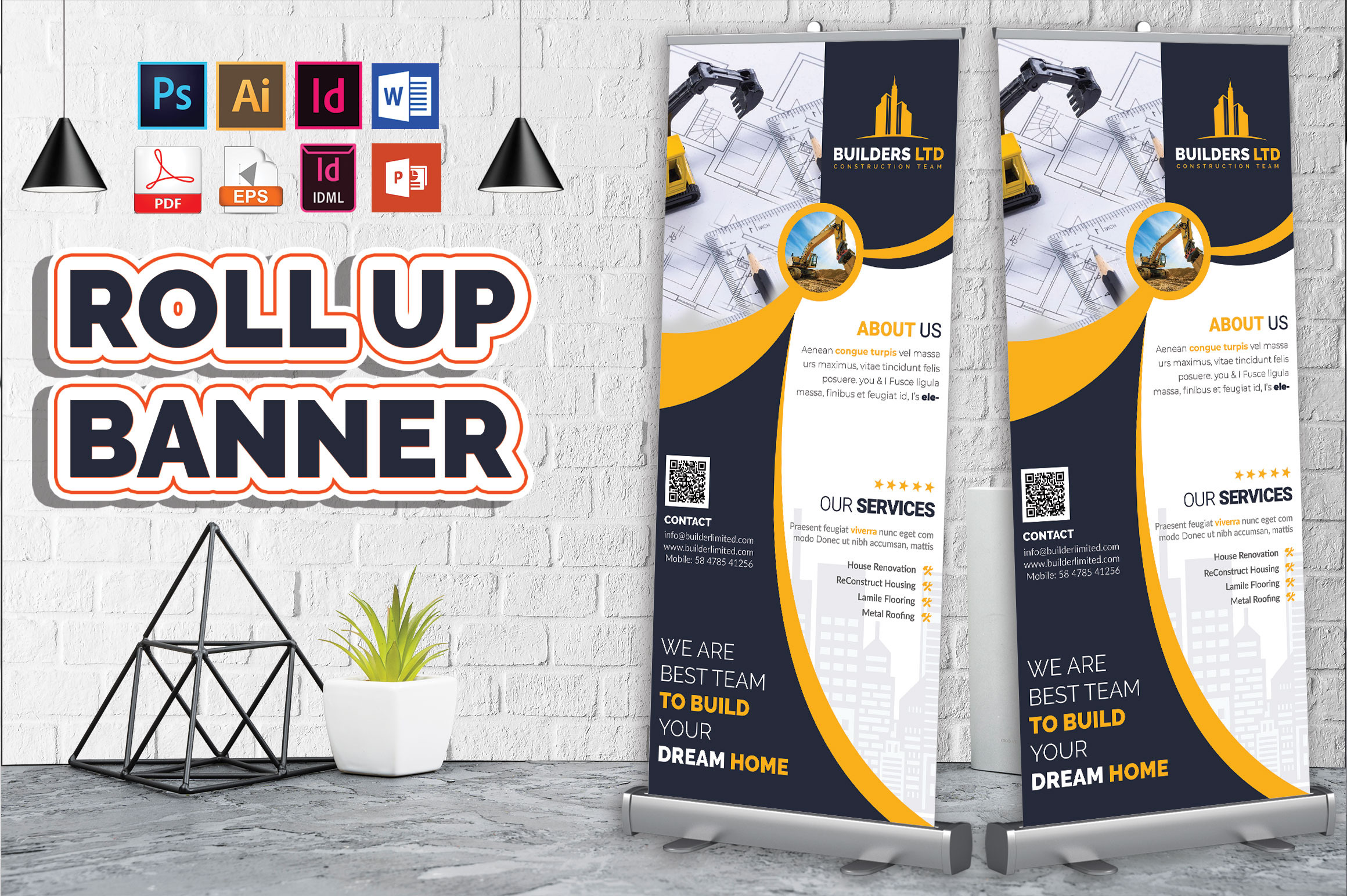 Construction Roll Up Banner Vol-07, a Flyer Template by Imagine Design ...