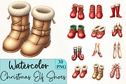 Christmas Elf Shoes Clipart, an Illustration by CrexoraLab (Thumbnail 5 of 5)