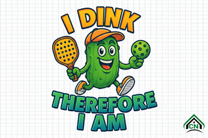 Funny Pickle ball PNG, an Illustration by Craft Nest