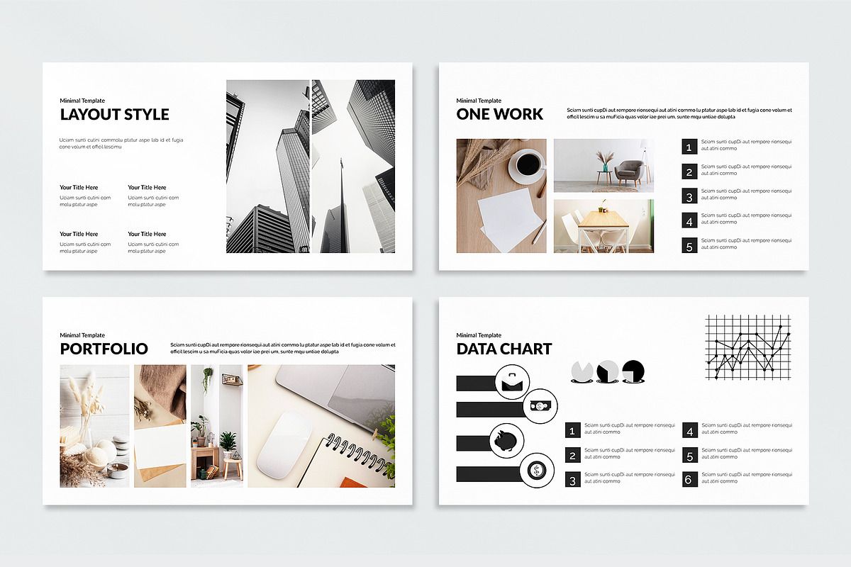 Minimal PowerPoint Template, a Presentation Template by Blackcloud_Creations (Photo 2 of 6)