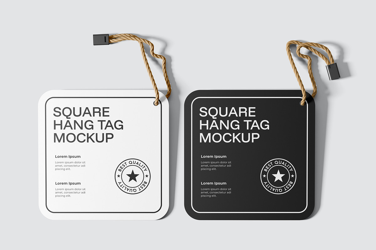 Square Hang Tag Mockup, an Advertising Mockup by Rizky Audymas (Photo 5 of 8)