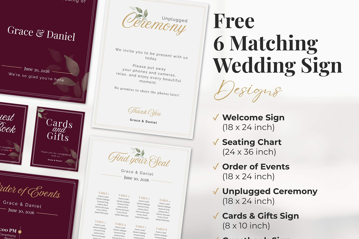 Dark Burgundy Wedding Website, a Landing Page Template by Everyday Perfection (Photo 9 of 13)