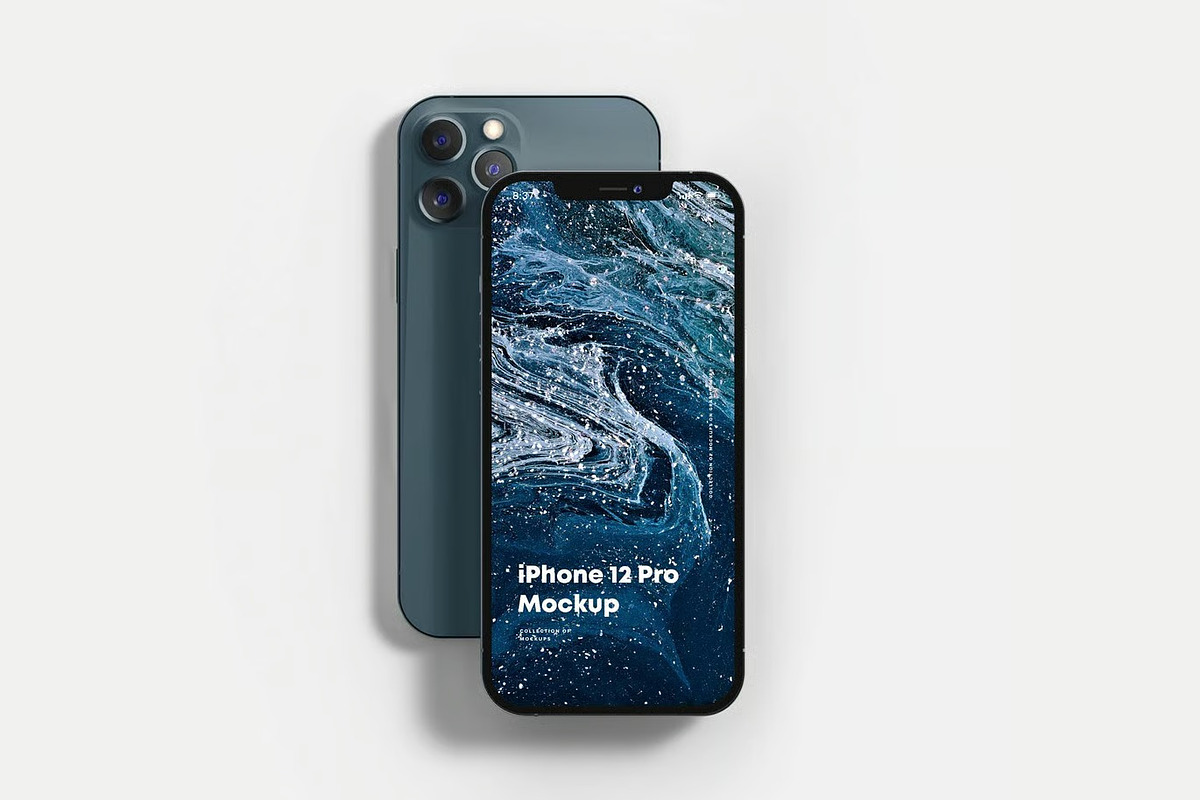 iPhone 12 Pro Mock-up, an iPhone Mockup by zippypixelstudio (Photo 3 of 14)