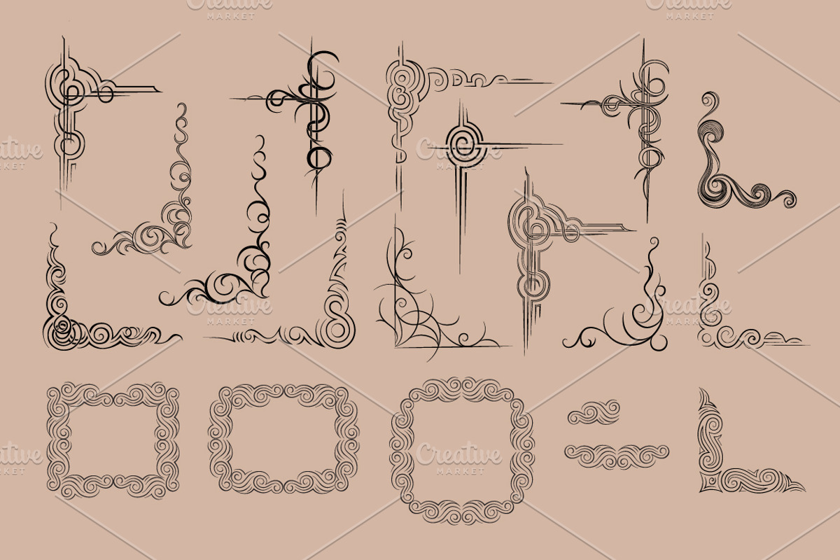 Vector frame and corners preview 4