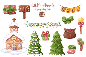 Christmas Little Angels Cliparts