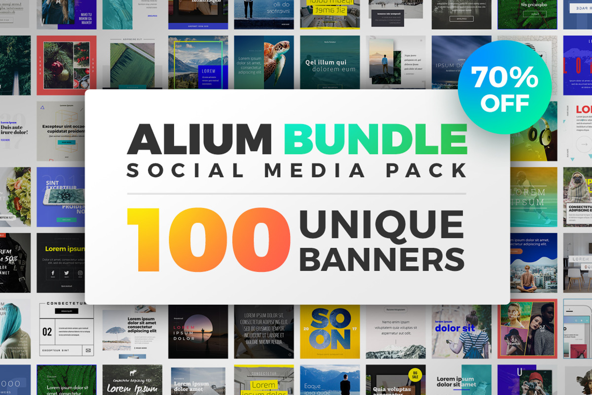 ALIUM BUNDLE | Social Media Pack, a Social Media Template by laaqiq (Photo 1 of 7)