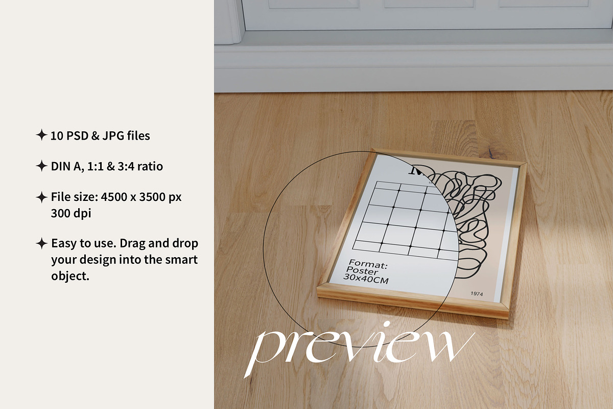 Scandinavian Frame Mockup Bundle, a Household Mockup by Bonumo (Photo 3 of 11)