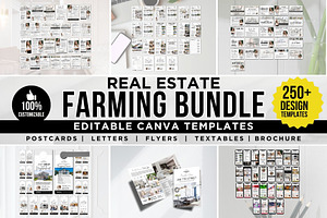 Real Estate Farming Bundle Canva, a Marketing Template by CreativeVinesStore