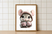 Whimsical Winter Animals Clipart, an Illustration by Watercolor design (Thumbnail 5 of 6)