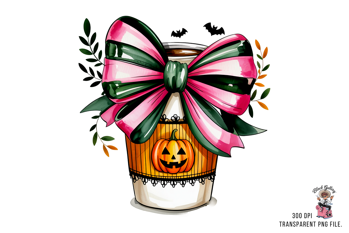 10 Pink Halloween Cup PNGBundle, a Graphic by Clipart Bloom (Photo 11 of 11)