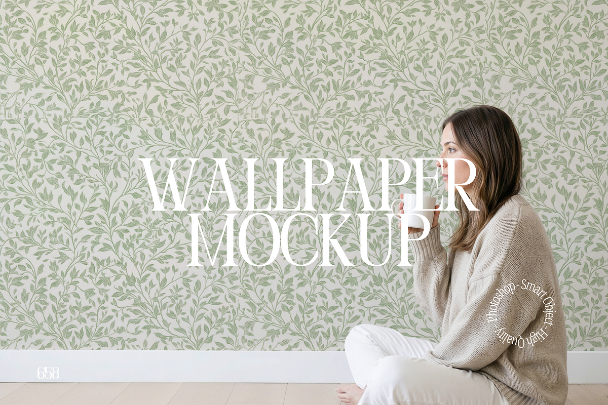 Wallpaper Mockup With Person, a Mockup by First Impression Mockups (Photo 1 of 4)