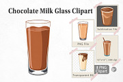 Chocolate Milk Glass Clipart, a Graphic by Artnoy (Thumbnail 1 of 5)