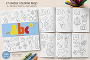 ABC coloring pages, an Education Illustration by Oleksandra Illustrates (Thumbnail 1 of 8)